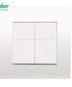 Bộ công tắc đôi 2 chiều 16A Shneider màu trắng - KB32_WE_G19