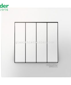 Bộ công tắc bốn 1 chiều 16A Shneider màu trắng - KB34_1_WE_G19