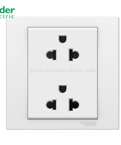 Bộ ổ cắm đôi 3 chấu 16A Shneider màu trắng - KB426UES2_WE_G19