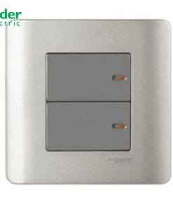 BỘ CÔNG TẮC ĐÔI 1 CHIỀU 16A SCHNEIDER MÀU XÁM- E8432_1_SA_G19