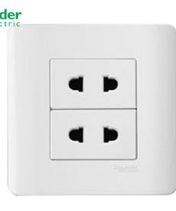 BỘ Ổ CẮM ĐÔI 2 CHẤU 10A SCHNEIDER MÀU TRẮNG - E84426U2_G19