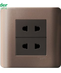 BỘ Ổ CẮM ĐÔI 2 CHẤU 10A SCHNEIDER MÀU ĐỒNG - E84426U2_SZ_G19