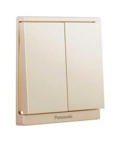 BỘ 2 CÔNG TẮC 1 CHIỀU MÀU VÀNG ÁNH KIM MODERVA WMF503MYZ-VN