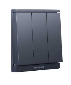 Bộ 3 công tắc 1 chiều Moderva màu xám