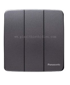 BỘ 3 CÔNG TẮC MINERVA 1 CHIỀU MÀU XÁM ÁNH KIM WMT505MYH-VN