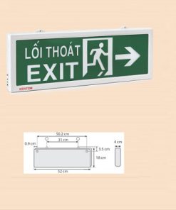 Đèn Exit 1 mặt Kentom KT-630