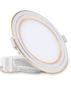 Đèn LED âm trần 12W viền vàng , viền bạc đổi màu (3 chế độ)  Rạng Đông PT05 135/12W