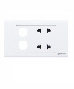 2 Ổ cắm 2 chấu với 2 lỗ Sino S18U2XX