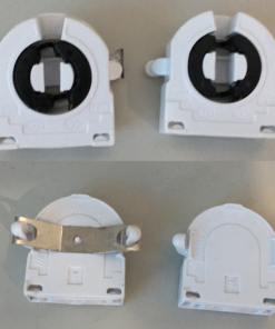 Chân máng đèn xương cá T8 G13 / Đầu đèn cho máng âm trần