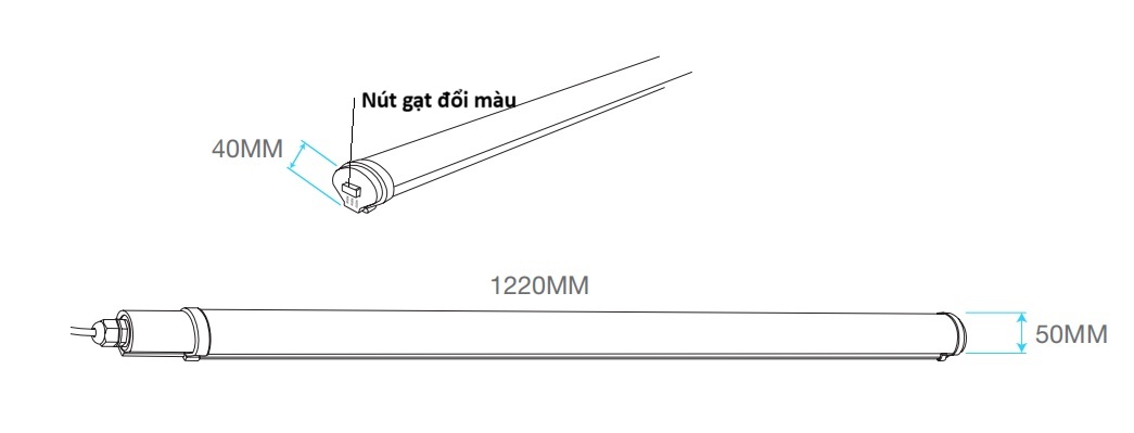 Đèn chống thấm 1m2 36W OSRAM
