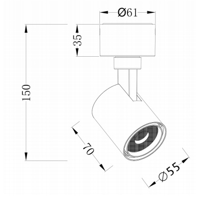 Đèn thanh ray đế ngồi 7W OSRAM